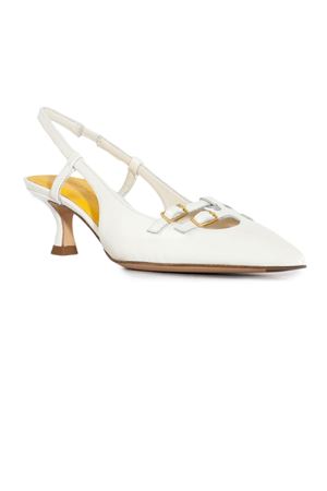 Slingback in pelle lucida bianca MARA BINI | U307SPANNA